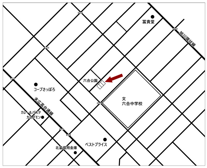 末広4条2丁目(全3区画)地図